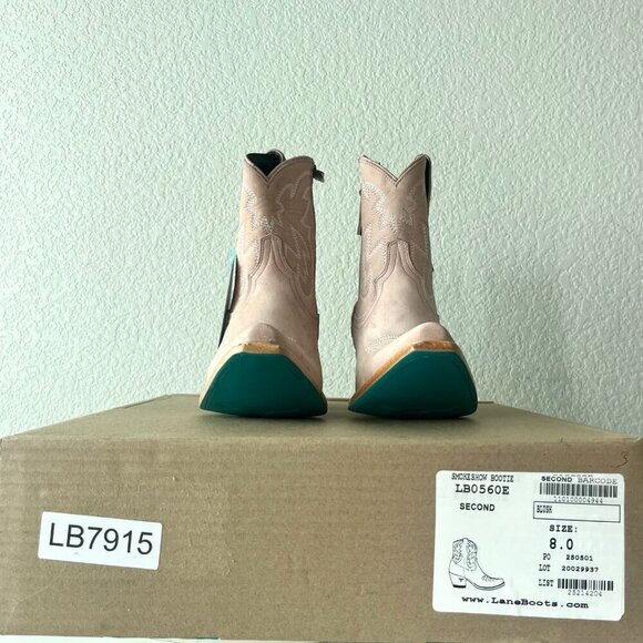 Lane SMOKESHOW Pink Cowboy Bootie Womens 8 Short Western Cowgirl Ankle Boots - Picture 12 of 13